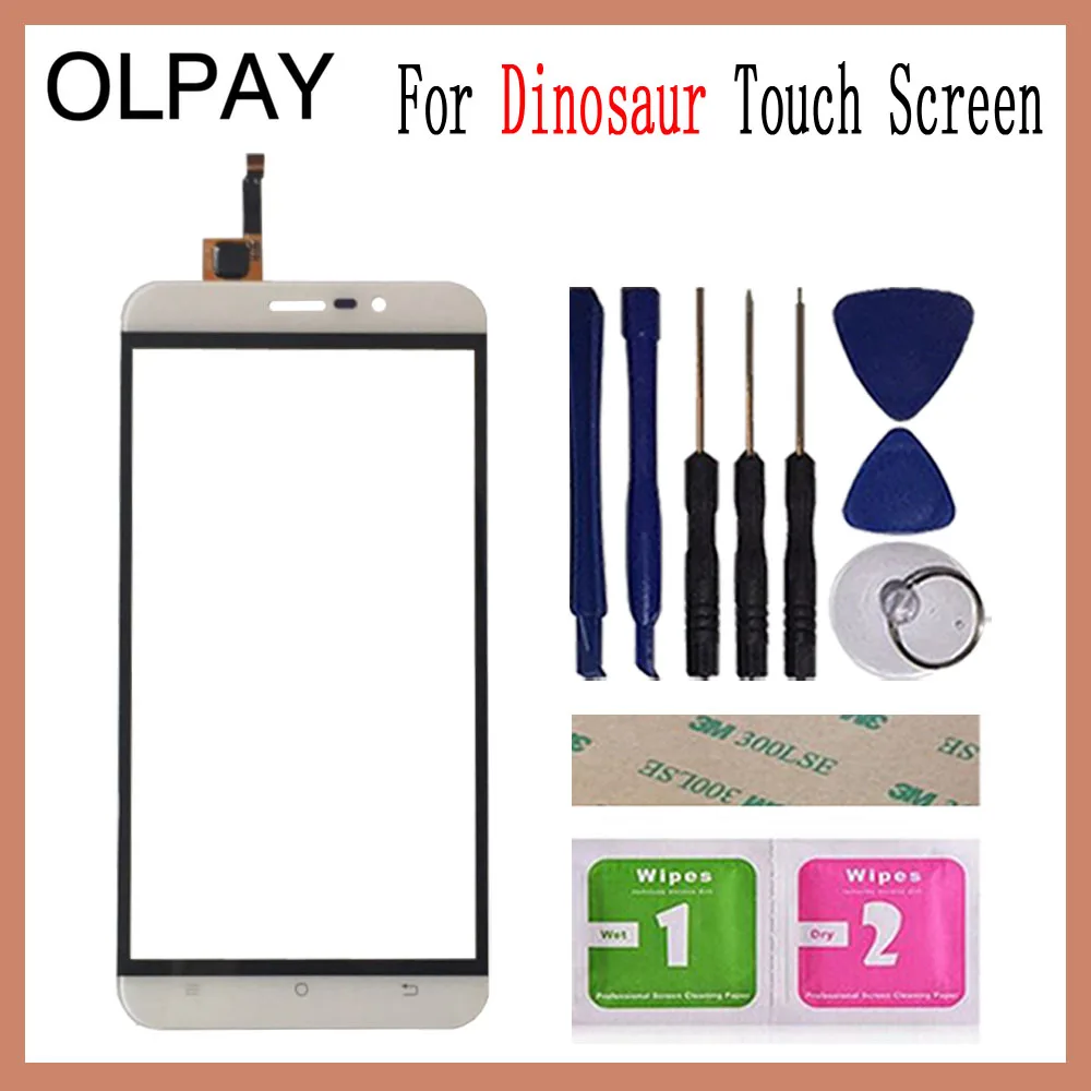 White With Tools OLPAY 5," сенсорный экран для Cubot динозавр сенсорный экран дигитайзер Панель переднее стекло объектив сенсор инструменты клей+ салфетки - Цвет: White With Tools