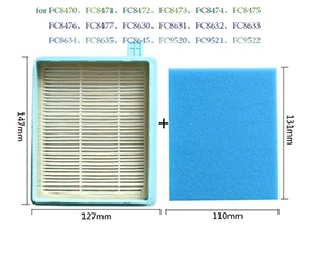 

Фильтр и фильтр HEPA из хлопка для Philips FC8470, FC8471, FC8632, FC8630, FC8634, FC8645, FC9520, FC9521, 1 шт.