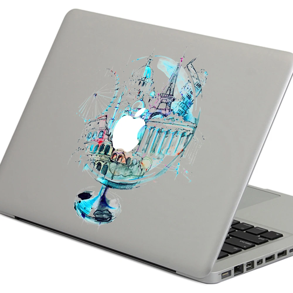 Стекло город DIY личность Виниловая наклейка для ноутбука Стикеры для MacBook Pro Air 13 дюймов мультфильм ноутбук кожи основа для mac книга
