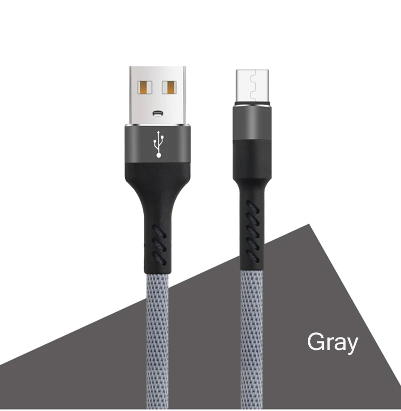 Gray Suntaiho Micro USB кабель 2A Быстрая зарядка USB кабель для xiaomi redmi note 5 для vivo x21 кабель для передачи данных для планшета samsung s7 - Цвет: Gray