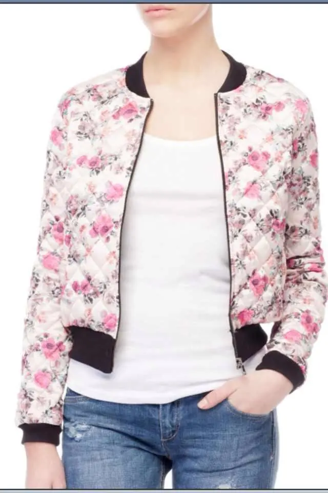 The new autumn and winter 2014 women's European Grand Prix Quilted floral prints casual cotton quilting | Женская одежда