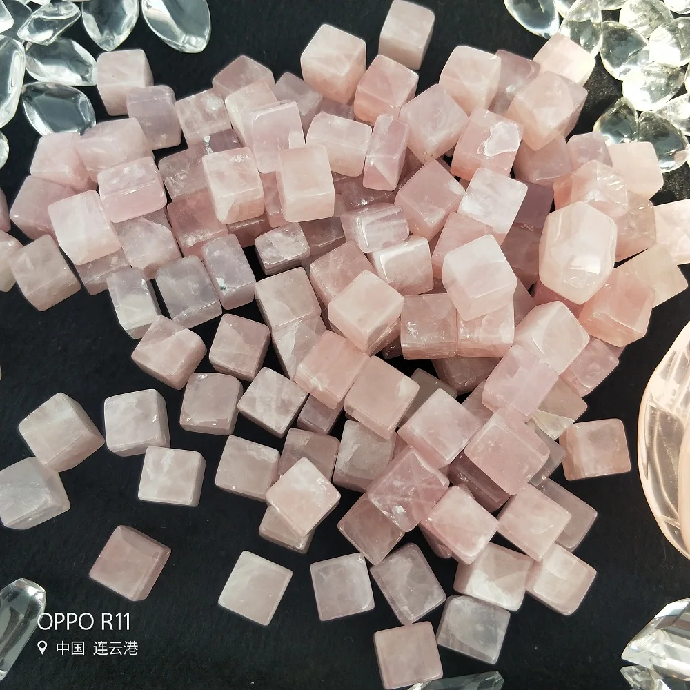 Природный квадратный розовый Кварцевый Камень Кристалл кварц Mmineral Nunatak