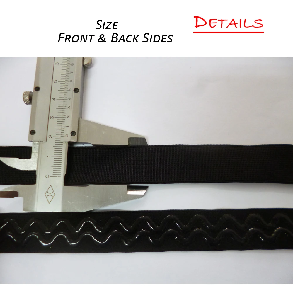 Эластичная лента черного цвета с силиконовой подкладкой 0 78 дюйма эластичная для