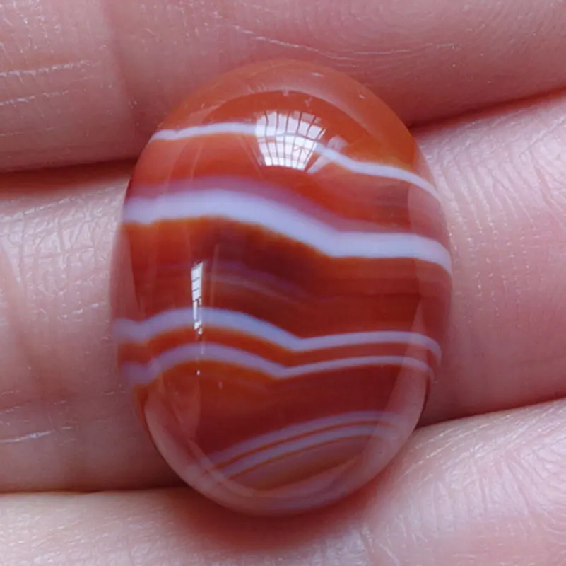 20x15x7mm Free Shipping Stripe Agates Oval CAB Cabochons 10pcs/lot | Украшения и аксессуары
