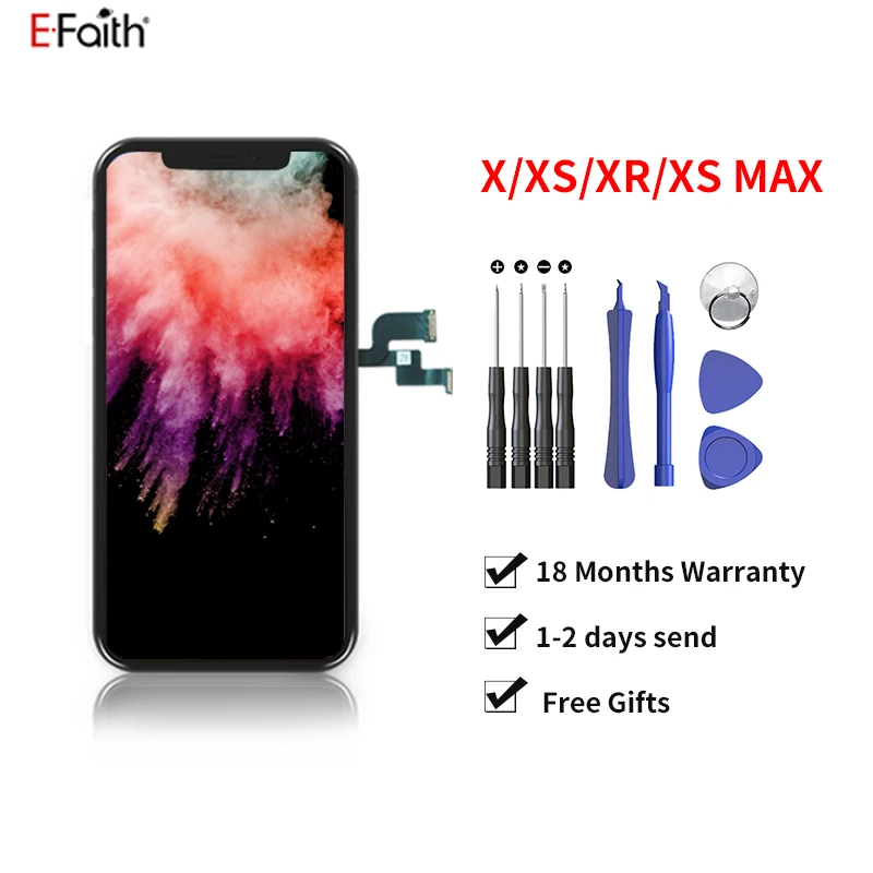 1 шт. EFaith Лидер продаж Tianma AMOLED OEM для iPhone X XS XR ЖК экран дисплей MAX сенсорный