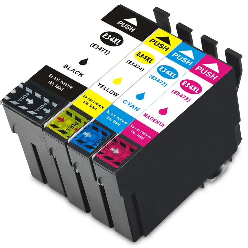 8 шт. чернильные картриджи для принтера Epson 34 XL WorkForce Pro WF-3720DWF WF-3725DWF T3471 | Компьютеры