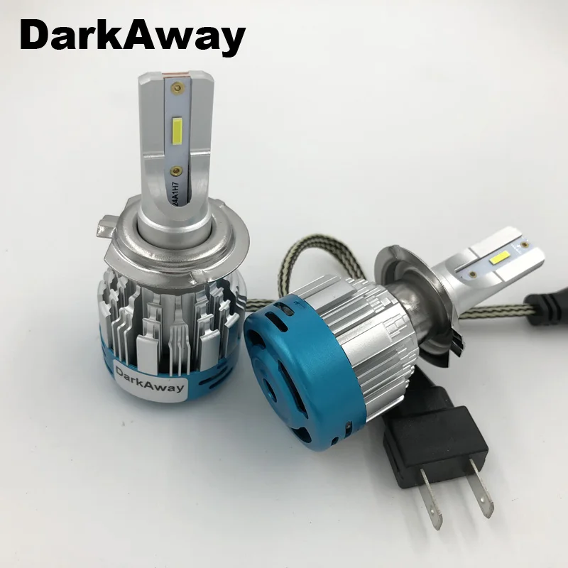 Darkaway ультра яркие красные/зеленые/Автомобильные фары H1 H7 H8 H9 H11 HB3 HB4 H4 Светодиодная лампа для авто передний свет фар 60 Вт 6000Lm 6500 K белый 12 V