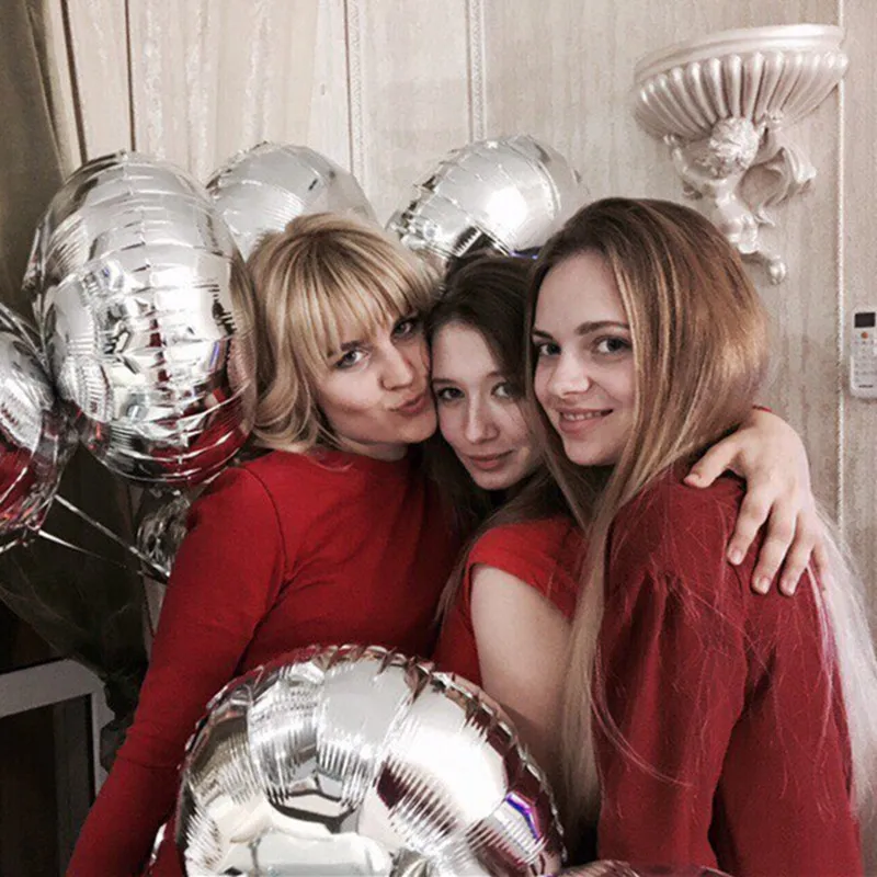 10 шт. 18 дюймовый металлический круглый шар из фольги свадебное украшение