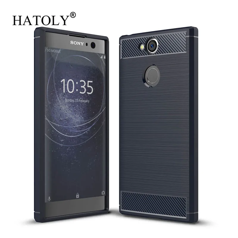 HATOLY For Capa Sony Xperia XA2 Case Rubber &amp Soft TPU Rugged Covers Fundas 5.2&quot | Мобильные телефоны и аксессуары