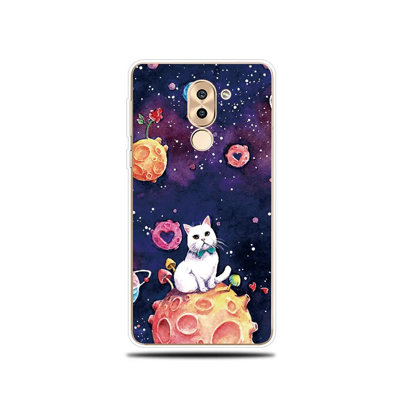 Чехол для телефона huawei Коврики 8 9 10 Lite Pro крышка Космос планета узор силиконовый