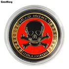 покерный набор Горячая покерная карточка защита металлическая маркер монета с пластиковой крышкой Техасский покерный чип набор Pokers Дилер Кнопка в виде черепа собрать