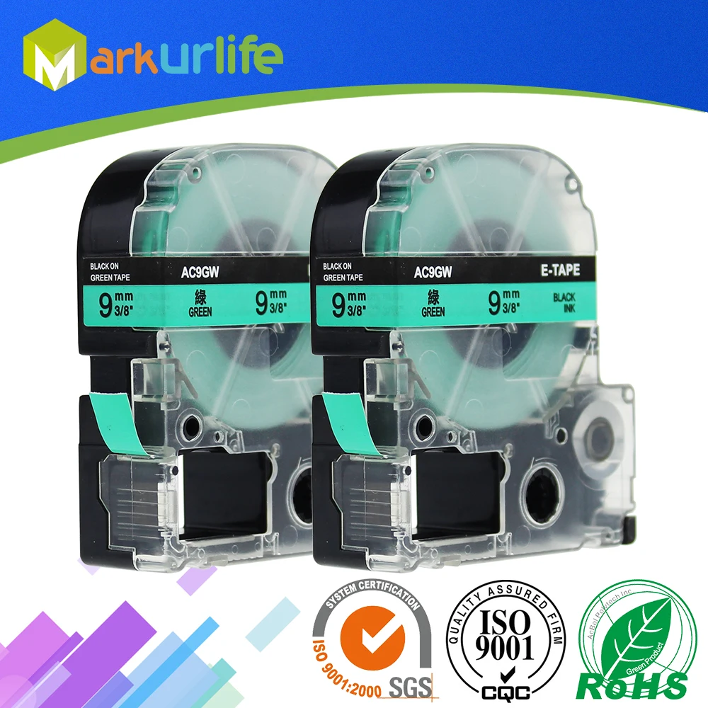 2 упаковки SC9G совместимый Epson Labelworks LW 300 400 500 этикетка машина лента заправка