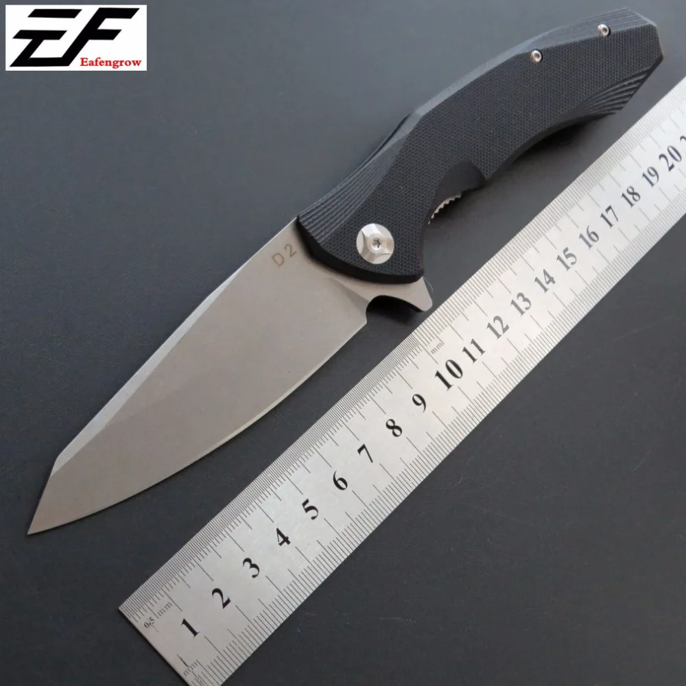 Новые продажи EF228 карманный складной нож D2 стальное лезвие G10 ручка охотничьи