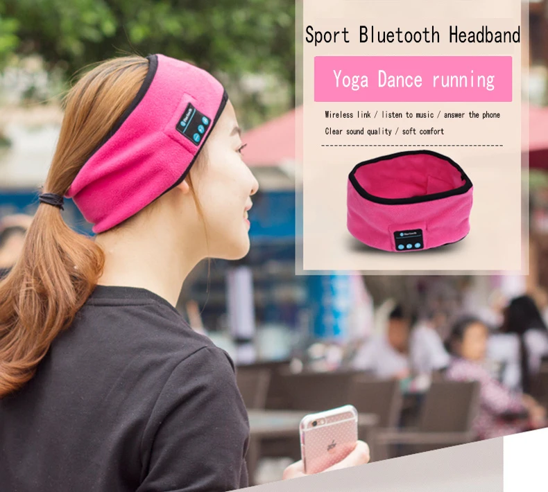 Музыка Беспроводной повязка с Bluetooth лента для волос при занятиях йогой на