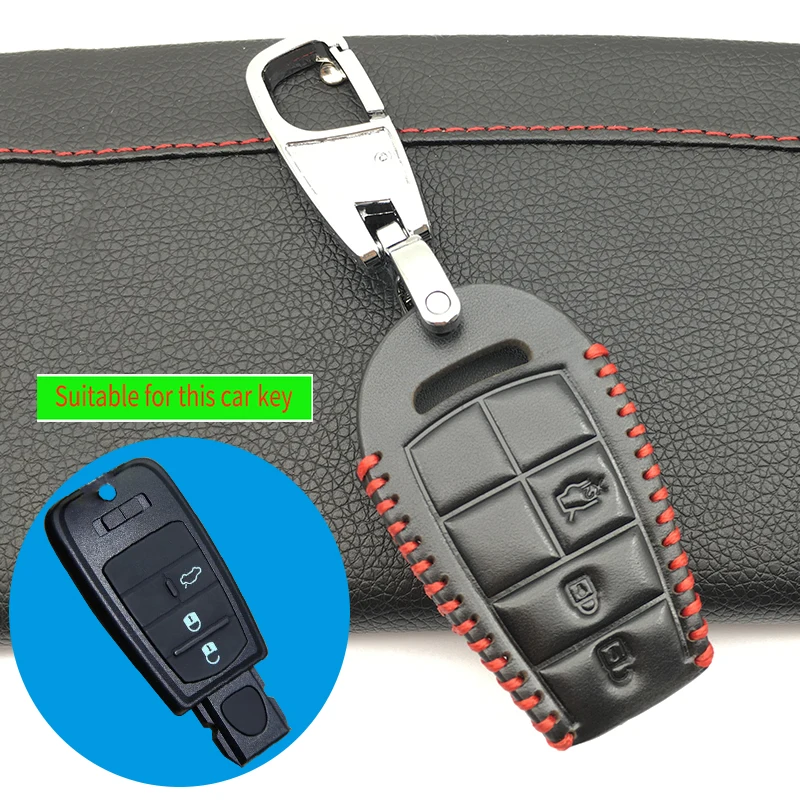 100% кожаный чехол для автомобильного ключа Fiat Chrysler 300 DODGE JCUV Ddart Jeep Grand Cherokee Compass Patriot