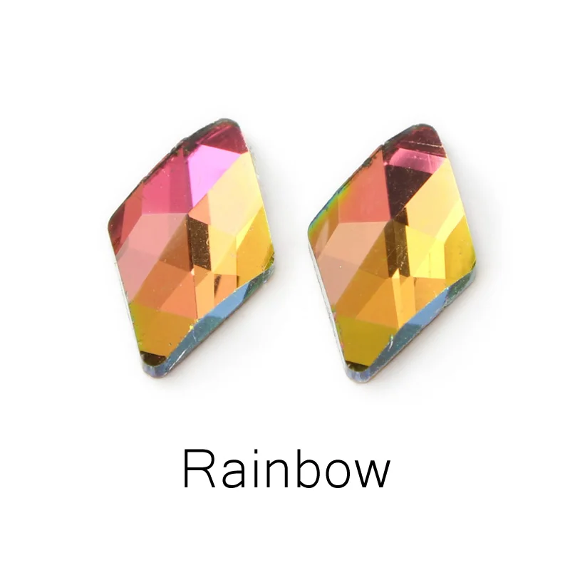 Rainbow Новая распродажа, корейская мода, комплект 3D ногтей Стразы ромб 6X10 мм Flatback хрустальные камни, ручная работа, для художественного оформления ногтей - Цвет: Rainbow
