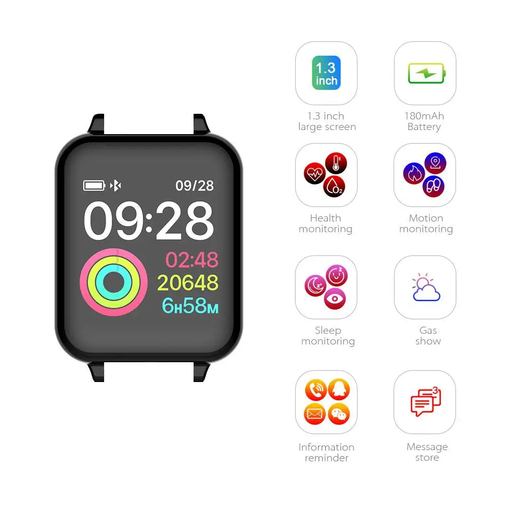 UZQi Smart Bracelet Watch Fitness Sport Activity HeartRateTracker Band Woman Men Pedometer Phone Wristband Smartwatches | Электроника