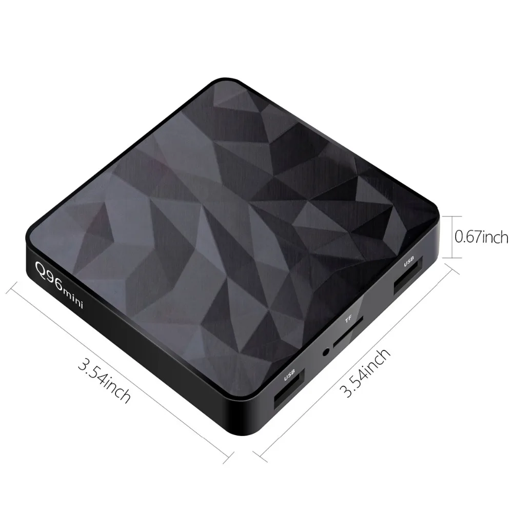 VHXSIN 20 шт./лот Q96 Мини Android 7 1 Smart TV Box 2 Гб RAM 16 ROM Amlogic S905W четырехъядерный приставка
