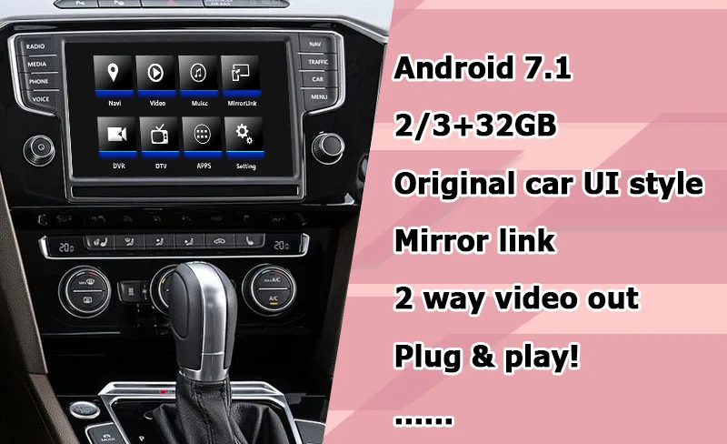 Android/carplay интерфейс коробка для Volkswagen Passat Tiguan Golf 6,5 8 9,2 Откройте для себя pro gps навигация видео интерфейс Lsailt