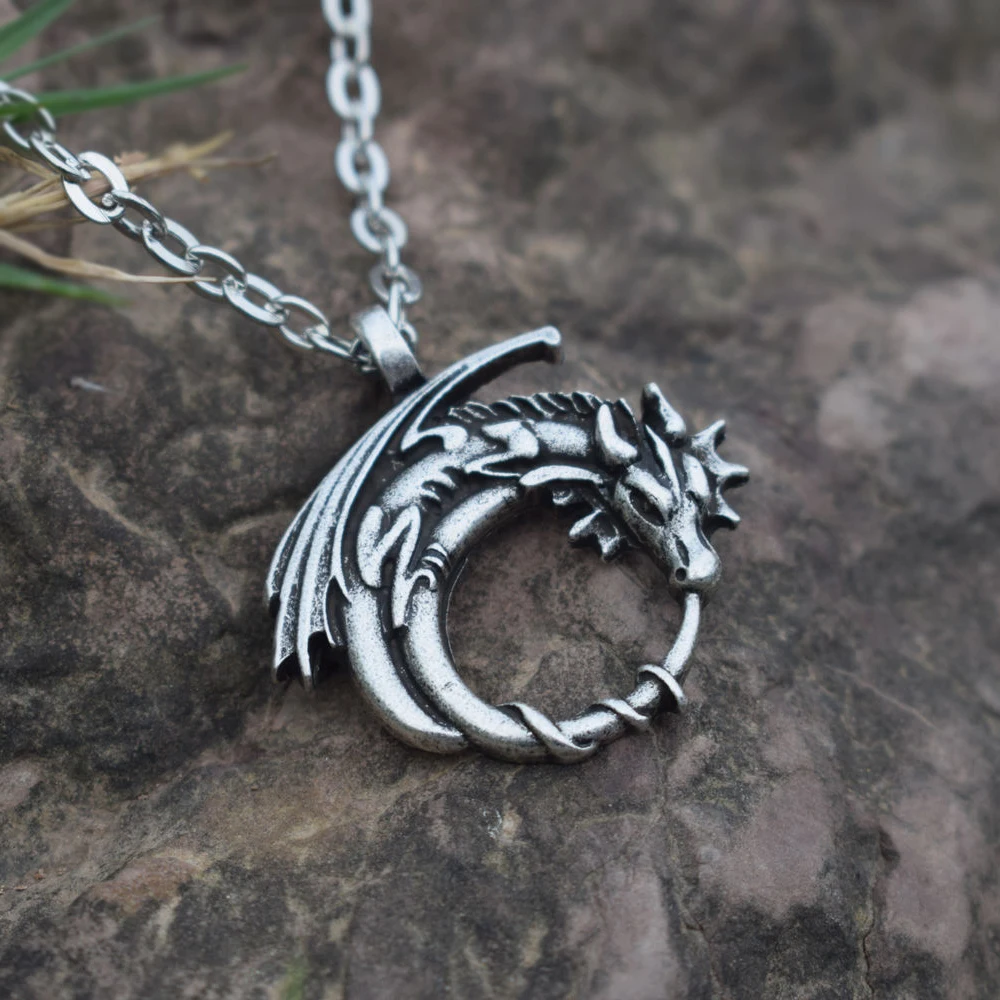 10 шт. ожерелье с драконом дракон на Луне ювелирные изделия|Цепочки| |