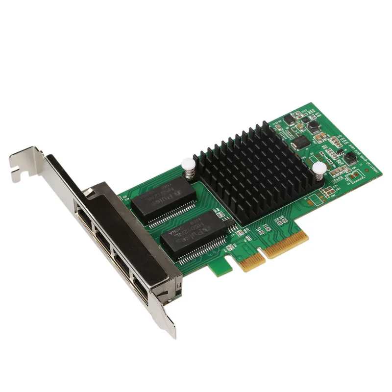 I350T4 1000 Мбит/с PCI Express pcie 4 x RJ45 RJ-45 гигабитный Ethernet LAN четырехпортовый серверный адаптер Сетевая карта чип