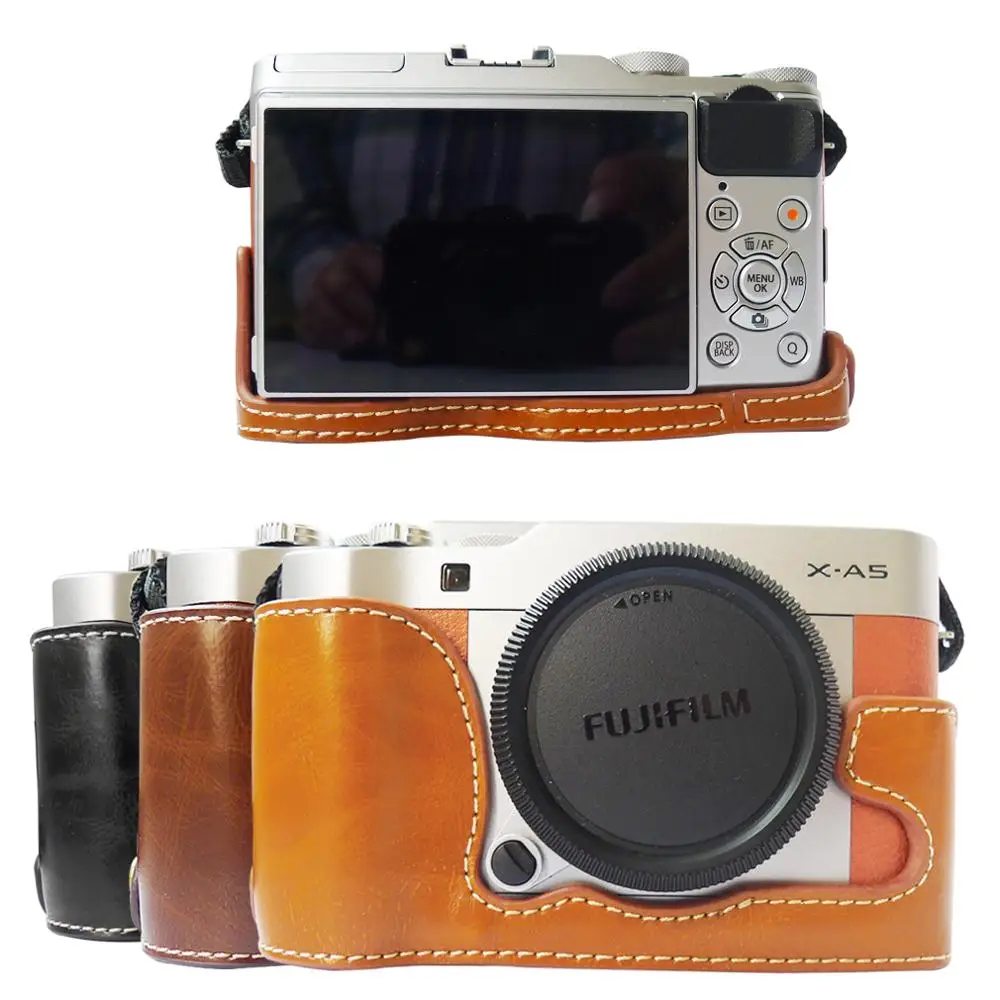 Чехол для телефона с ремешком Fuji fuji film XA5 из искусственной кожи 15 45 мм|Сумки