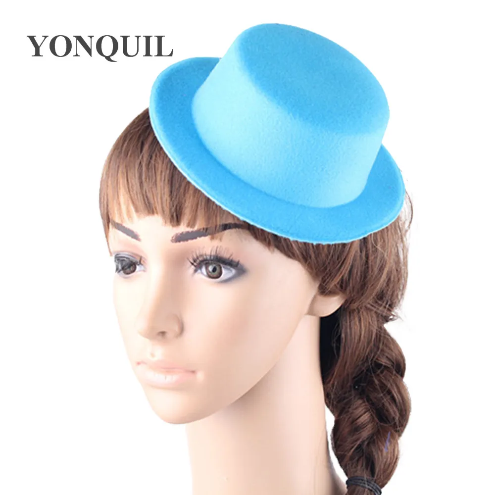 12 шт./лот 17 см черная курица вечерние Мини Top Hat волос чародей База DIY Мини шляпа дети показывают hat свадебные церкви случаю