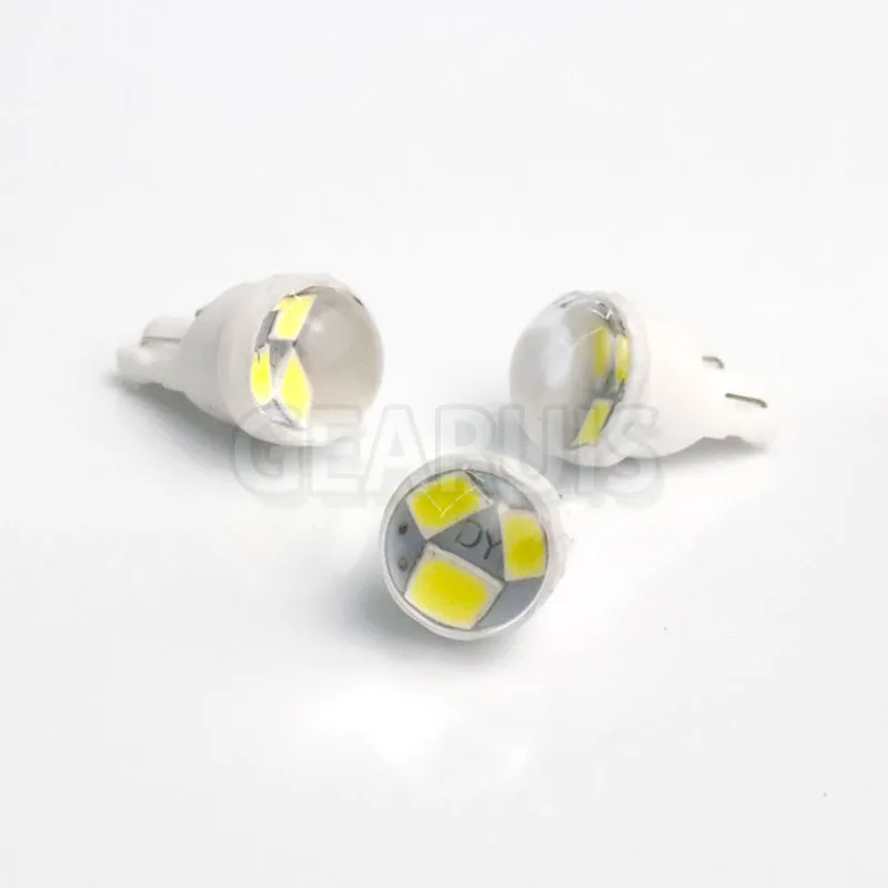 Автомобильные керамические мини лампы T10 100X 3 SMD 2835 W5W светодиодные 18*11*9 мм 20 мА для