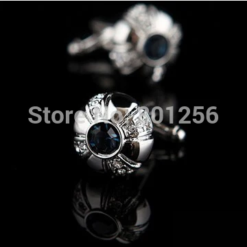 Мужские Запонки с кристаллами iGame дизайнерские запонки из меди цвета морского