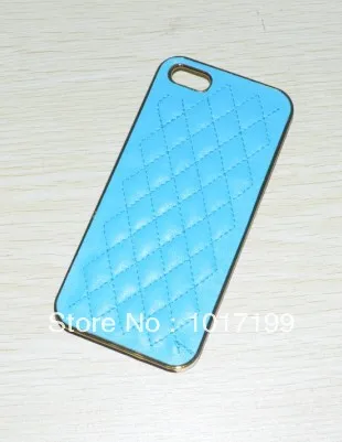 1 piece Luxury PU Leather brand Design Hard case for iphone 5 5s free shipping ( with Golden Border ) |