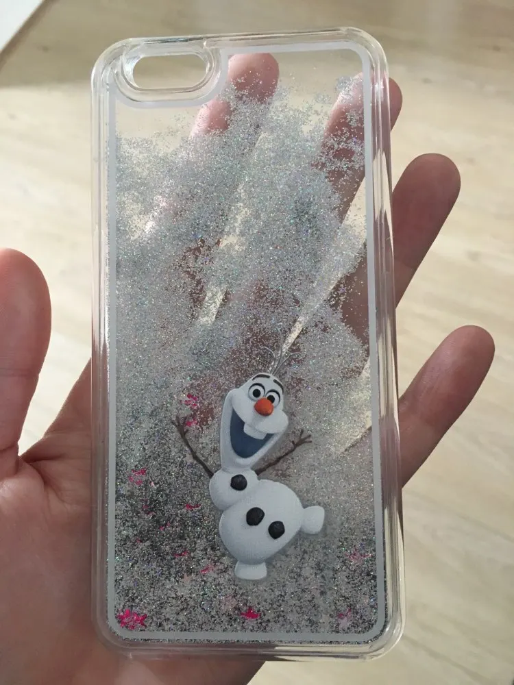 Для iPhone 6 Чехол симпатичная Снеговик снег сокровище прозрачный блеск Star жидкость