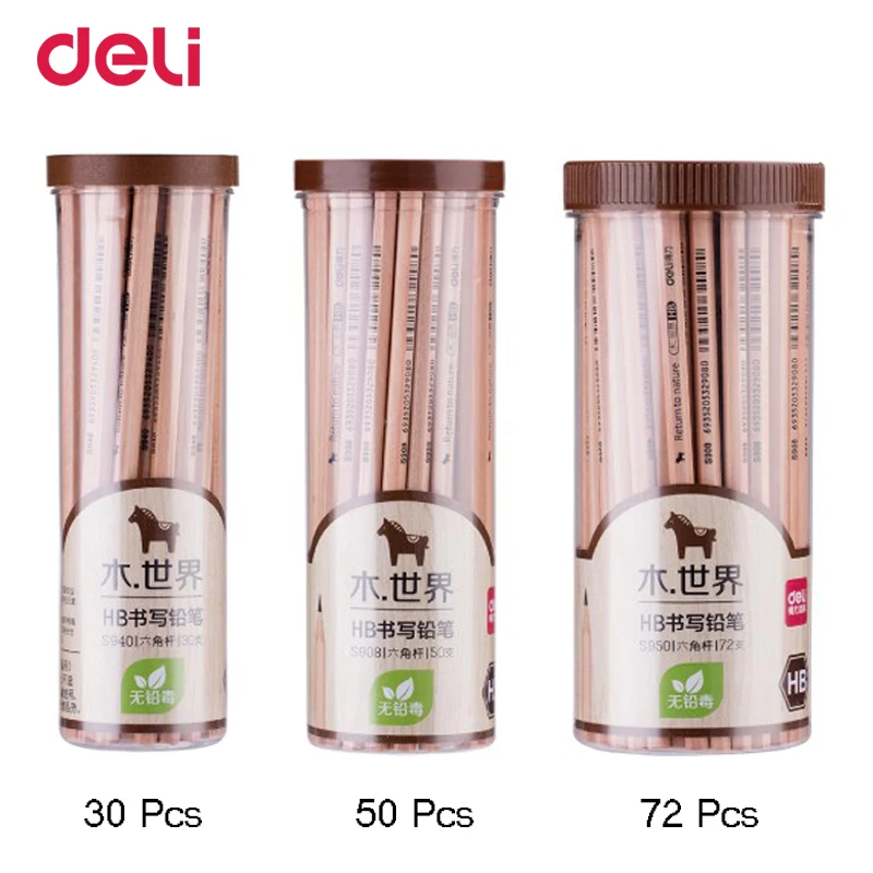 Deli Оптовая Продажа 30/50/72 шт HB стандартный набор карандашей для школы канцелярские