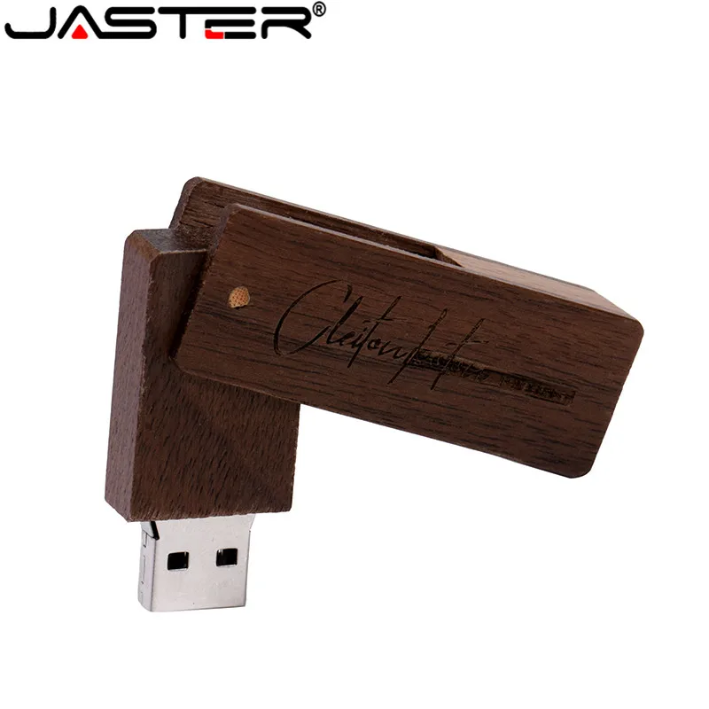 JASTER логотип персональный деревянный USB флеш-накопитель креативный подарок индивидуальный логотип дерево u диск бамбуковая Флешка 4 ГБ 8 ГБ 16 ГБ 32 ГБ 64 ГБ
