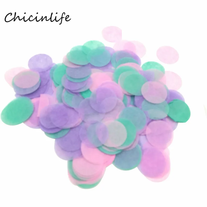 Chicinlife 1 упаковка 2 5 см круглые бумажные салфетки конфетти шары для свадьбы и дня