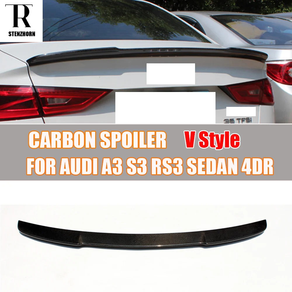 

Стильный спойлер для заднего крыла из углеродного волокна A3 S3 RS3 V для Audi A3 S3 RS3 4 DOOR Sedan 2014 2015 2016