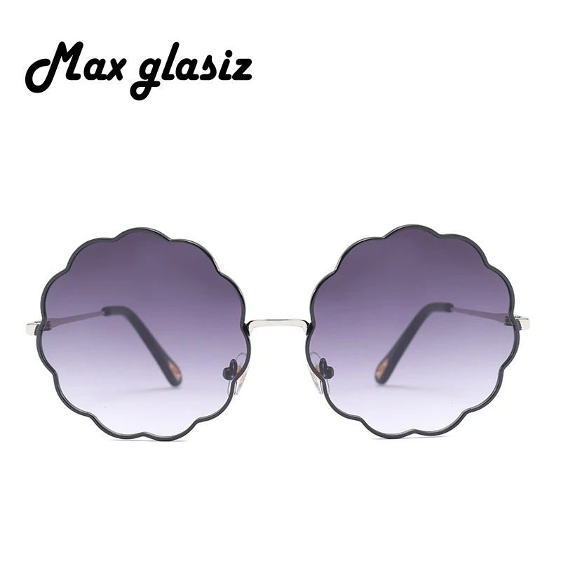 Max Glasiz Новое поступление хит продаж трендовые Круглые Солнцезащитные очки для