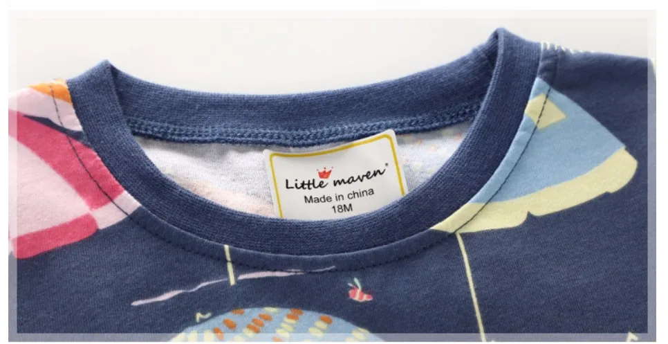 Little maven 2018 new summer baby girls brand dress kids Cotton umbrella print children short sleeve dresses S0333 | Детская одежда и