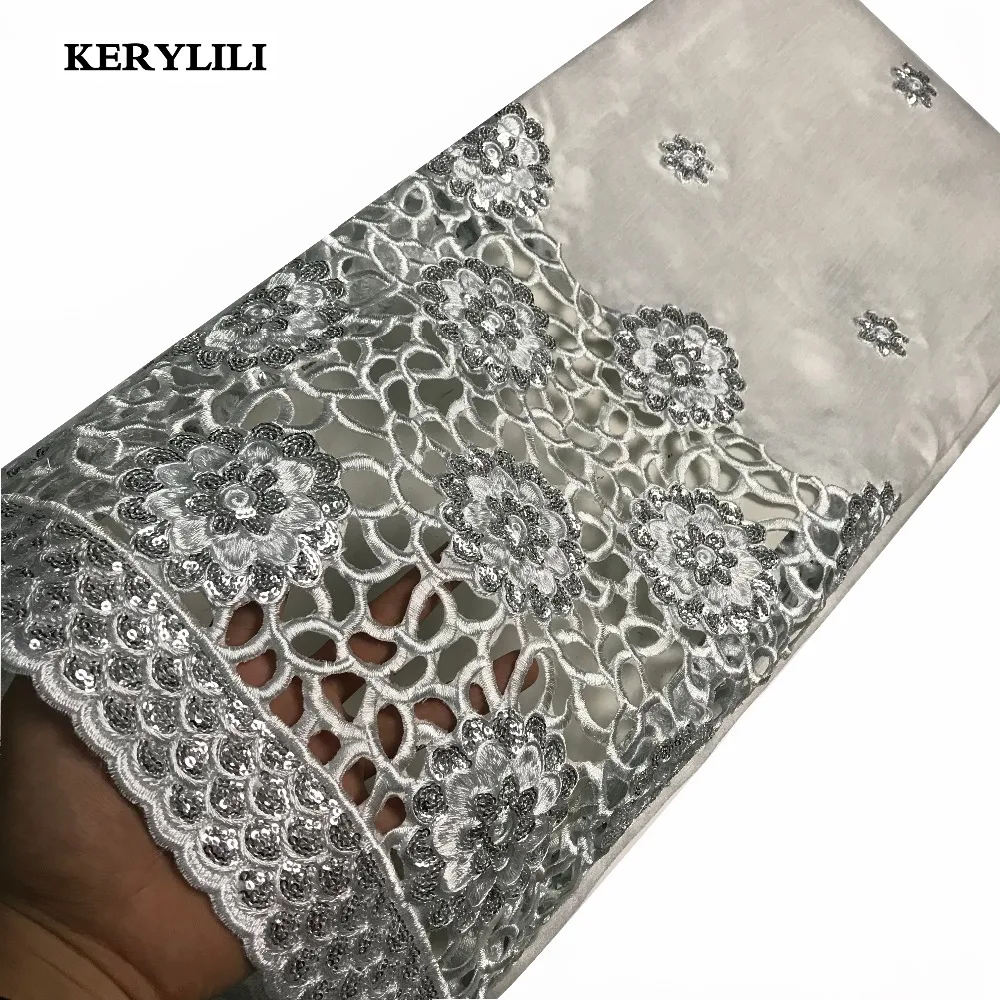 Новинка белая желтая синяя Высококачественная новая шелковая кружевная ткань