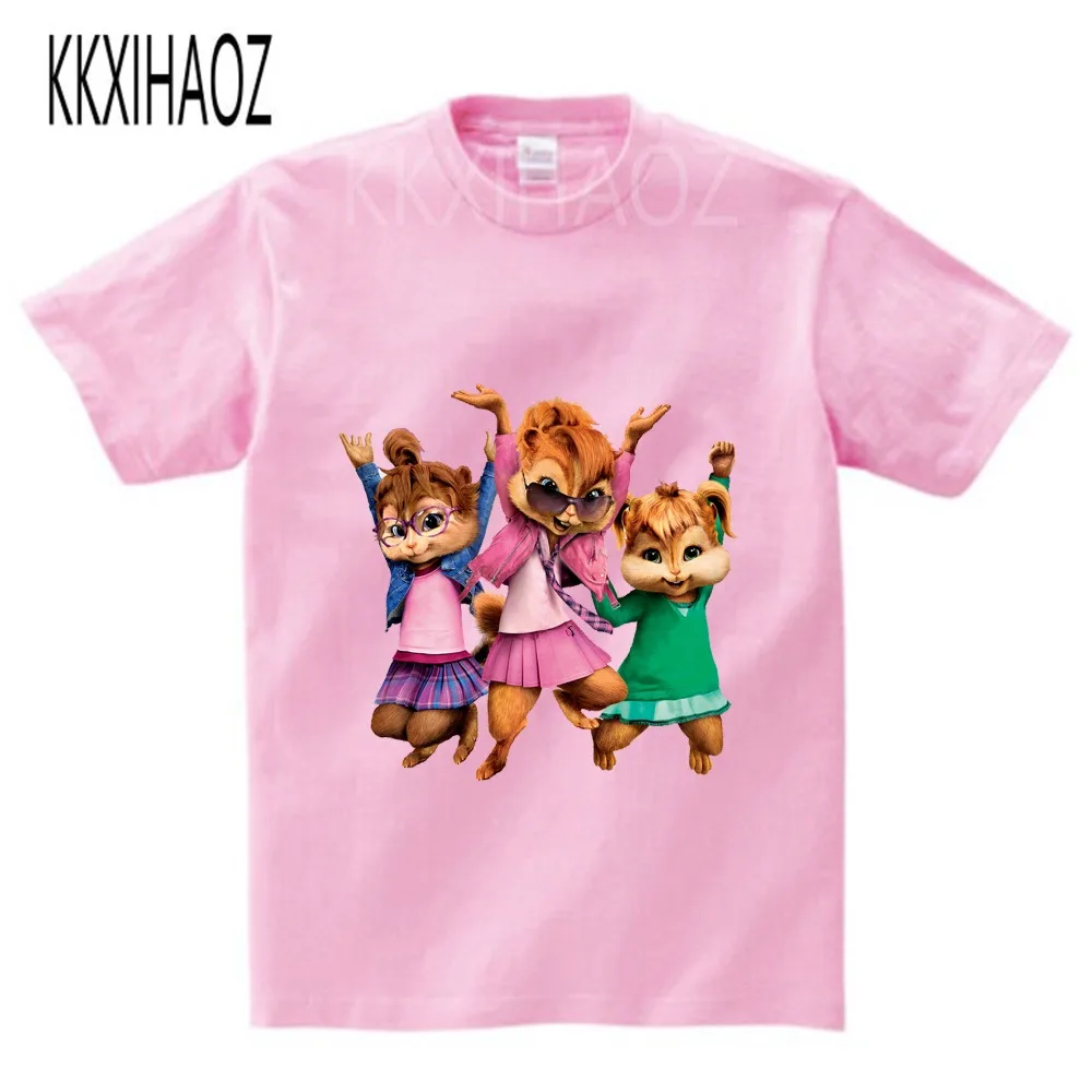 

2020 Children's Summer Short Sleeved t shirt Alvin and The Chipmunk Jackets Chipmunks cartoon Boy Girl Clothes girls shirts NN