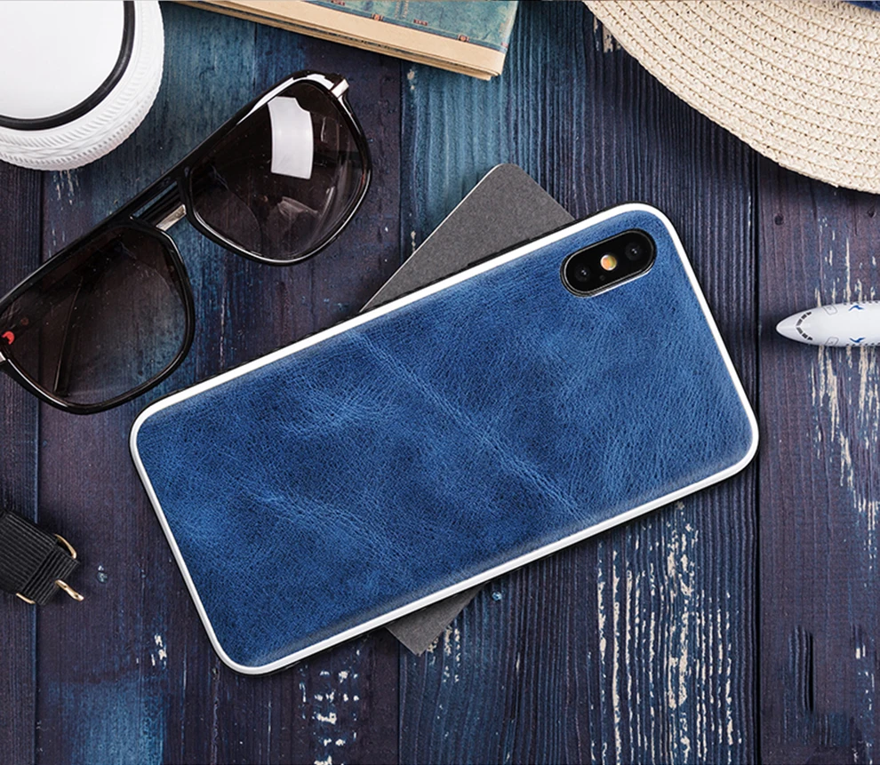Чехол для телефона из натуральной кожи для iphone 8 Plus 6 7, модный противоударный чехол, чехлы для iphone x, деловой кожаный чехол для iphone xr