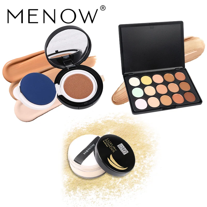 MENOW Brand Makeup set 15 Color Concealer &ampamp 12Color Eye shadow &ampampBanana Powder &ampampCream&ampampMascara kit &ampampEyeliner |