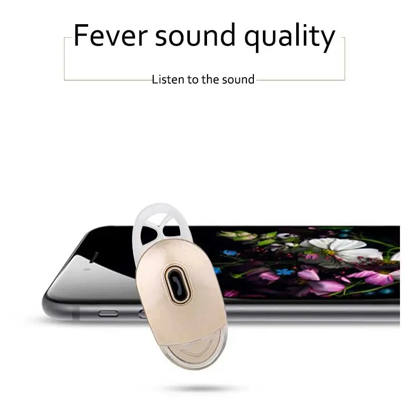 Dprui Новый Bluetooth с микрофоном гарнитура беспроводной Micro 4 1 невидимый наушник Спорт