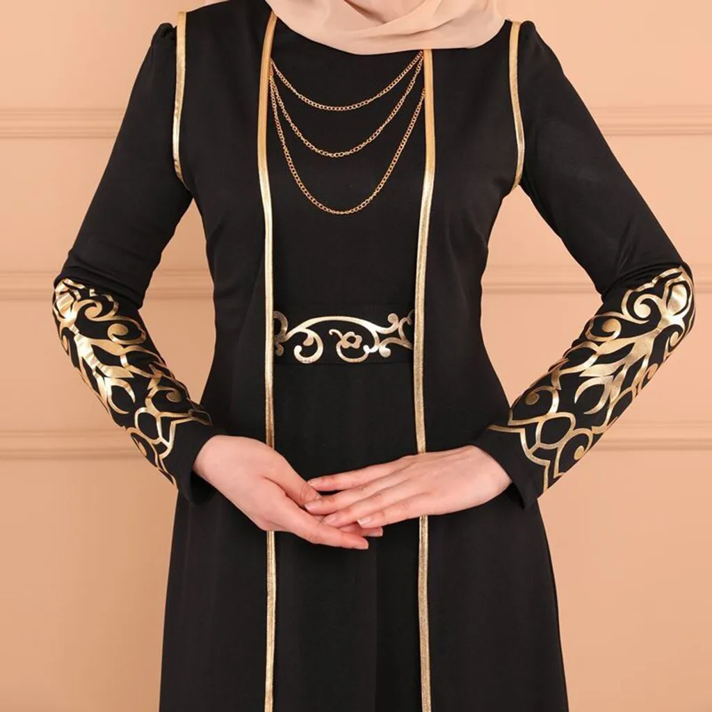 Женское мусульманское платье CHAMSGEND Abaya Элегантное повседневное летнее с длинным