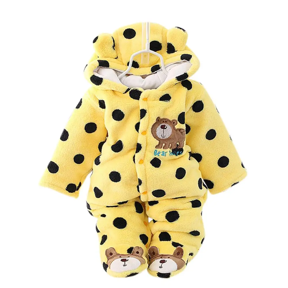 Kidlove/детский утепленный мягкий хлопковый комбинезон с капюшоном и длинными рукавами для мальчиков и девочек; милый комбинезон с героями мультфильмов; костюм для новорожденных