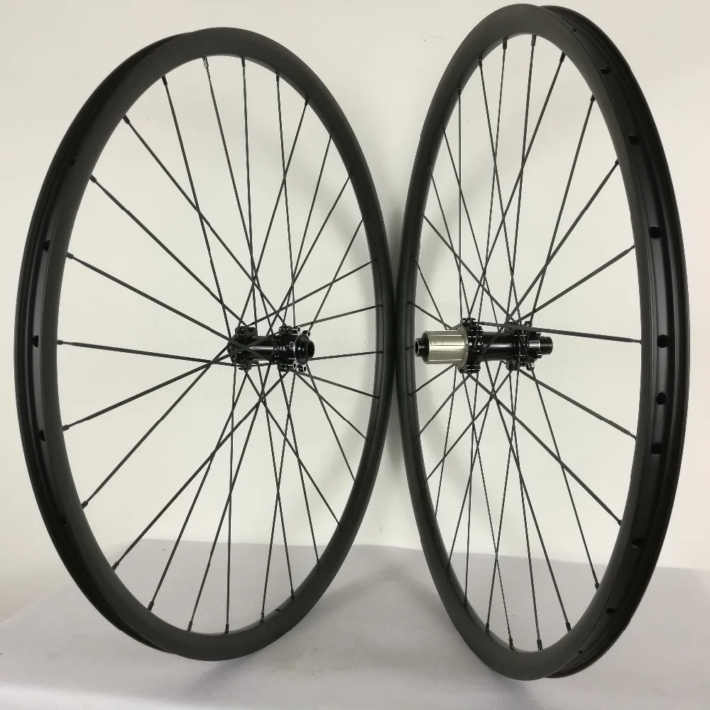 

1190g SUPER LIGHT T800 29er/27.5er MTB XC 27 мм бескамерный горный велосипед без косточек 650B Углеродные колеса 2,5 мм смещение 29 дюймов колесная установка