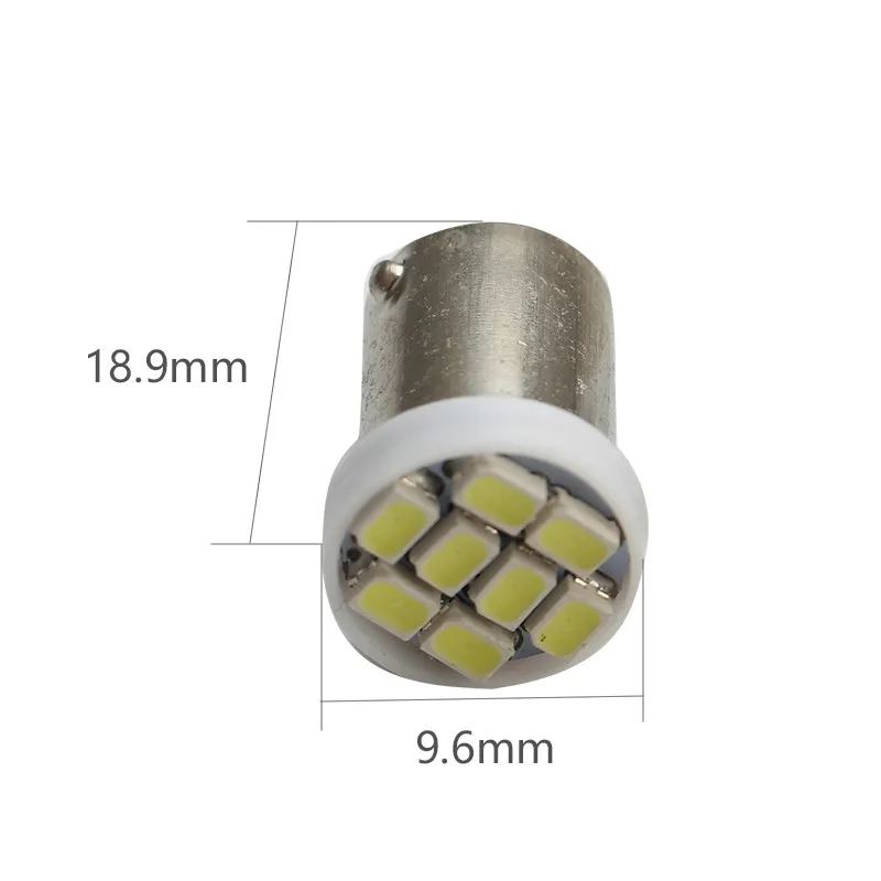 100 шт. Ba9s 44 47 T11 T4W байонет AC 6 V/6 3 V 1206 3020 8SMD LED пинбол машина лампа без привидения/анти