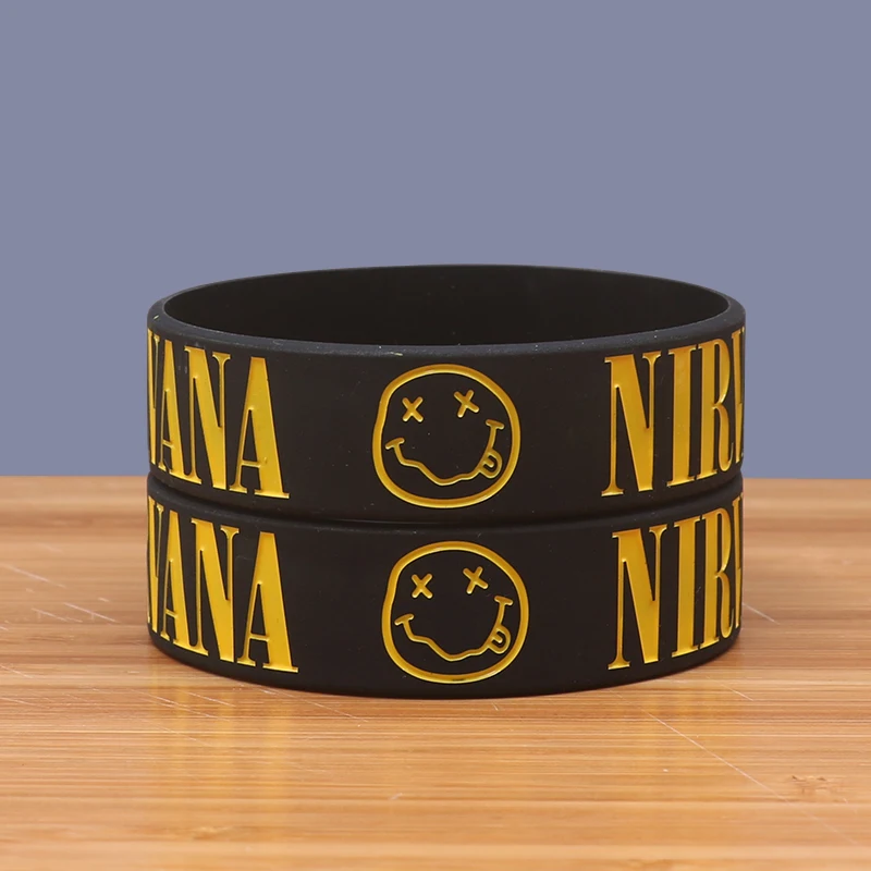 Рок-Группа NIRVANA широкая версия силиконовые браслеты звезда силиконовый браслет
