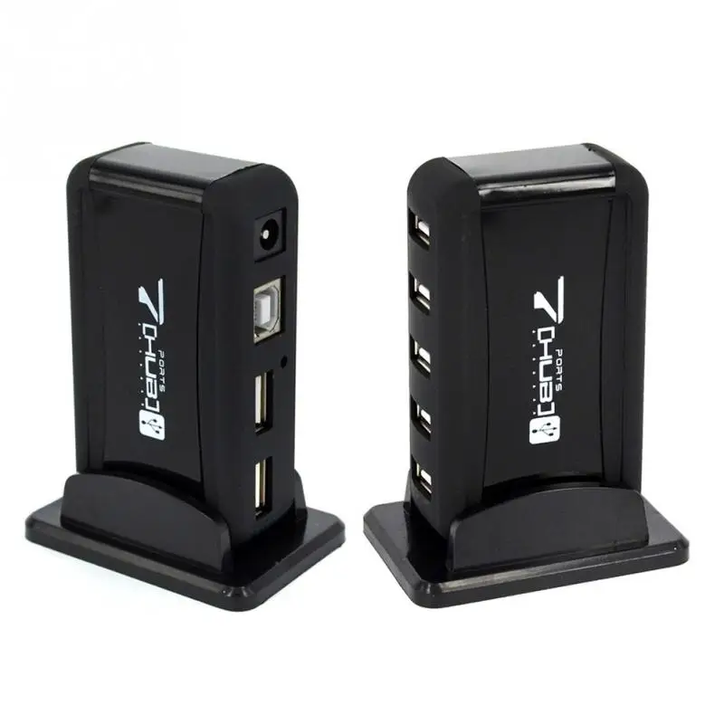 Usb-хаб адаптер питания переменного тока конвертер USB 2,0 прочный 7 портов Высокая скорость для ПК ноутбук концентратор Прямая поставка#0824 Новинка