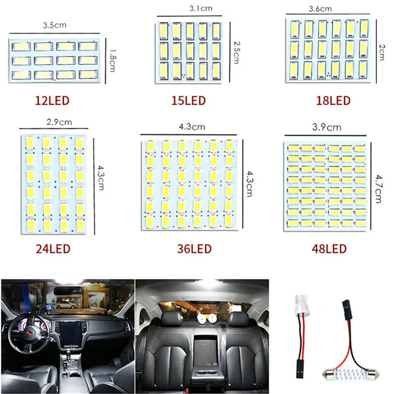 COB 5730 SMD авто внутренняя отделка Festoon BA9S DC T10 W5W лампа для багажника Встраиваемая
