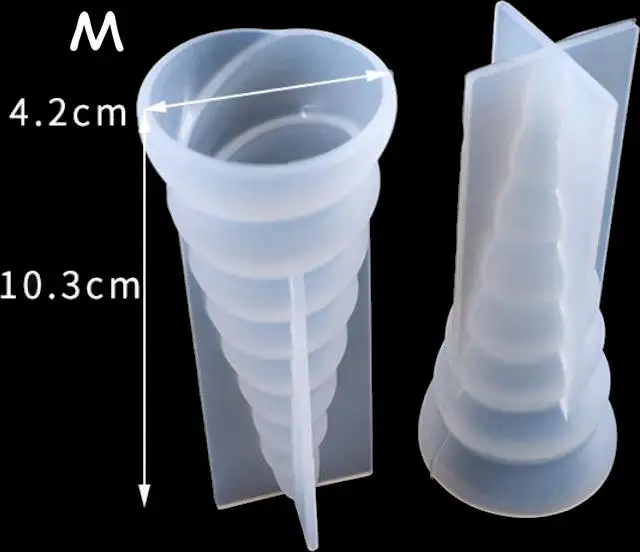 M 3D единорог Рог силиконовая форма DIY Смола Кабошон инструменты ручной работы каваи эпоксидная смола единорог ювелирные изделия амулеты аксессуары плесень - Цвет: M